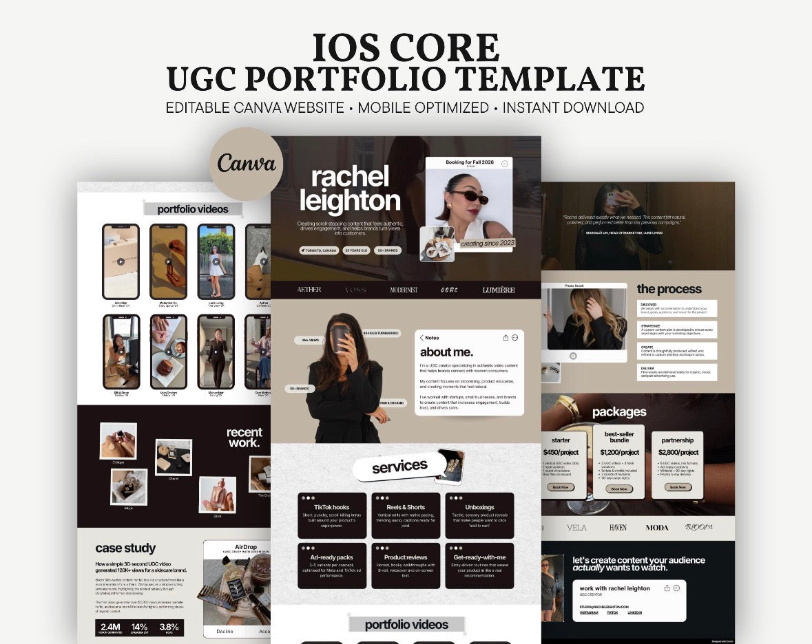 IOS CORE UGC - Porfolio Templates